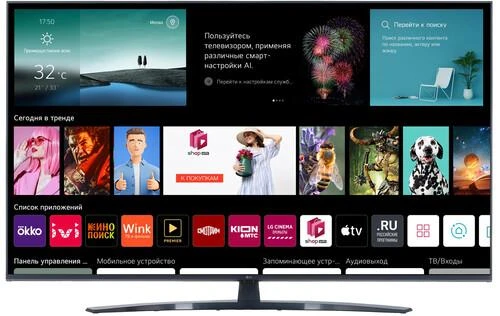 55" (138 см) Телевизор LG 55UR81006LJ черный