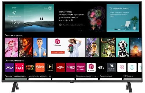 43" (108 см) Телевизор LG 43UR78009LL черный