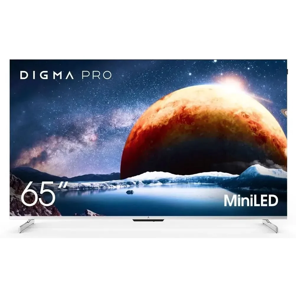 Телевизор Digma Pro 65" Mini LED 65Q Google TV Frameless серебристый/серебристый