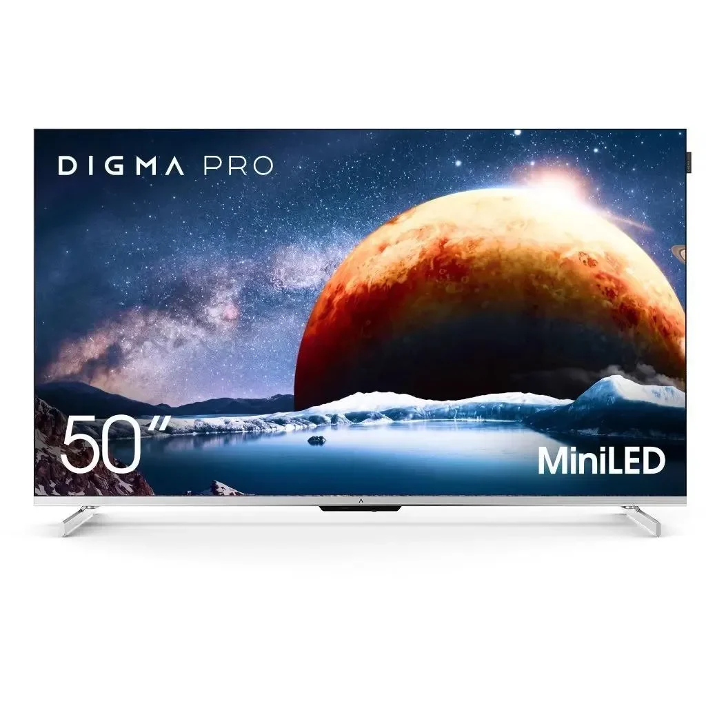 Телевизор QLED Digma Pro 50" Mini LED 50Q Google TV Frameless серебристый/серебристый