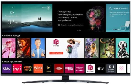 50" (125 см) Телевизор LG 50UR81006LJ черный