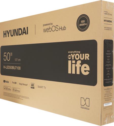 50" (127 см) Телевизор Hyundai H-LED50BU7100 черный