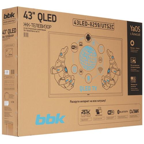 43" (109 см) Телевизор BBK 43LED-8259/UTS2C черный
