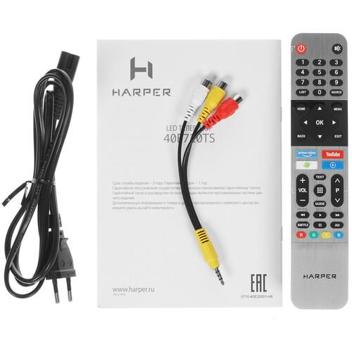 40" (101 см) Телевизор Harper 40F720TS черный