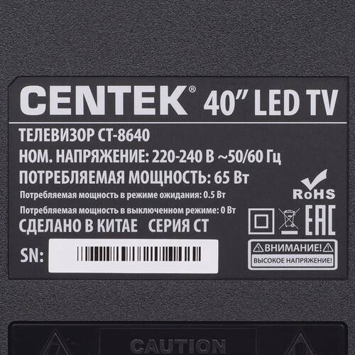 40" (102 см) Телевизор Centek CT-8640 черный