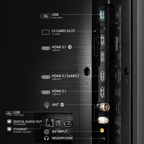 55" (139 см) Телевизор Hisense 55E7NQ PRO серый