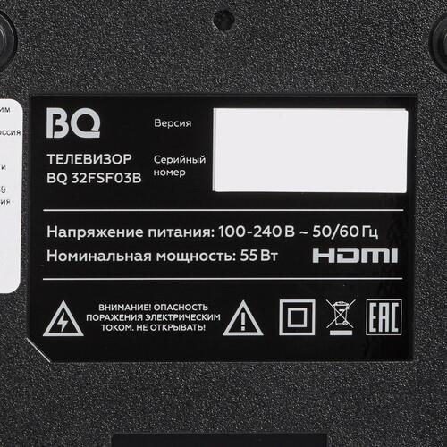 32" (81 см) Телевизор BQ 32FSF03B черный