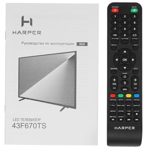 43" (109 см) Телевизор Harper 43F670TS черный