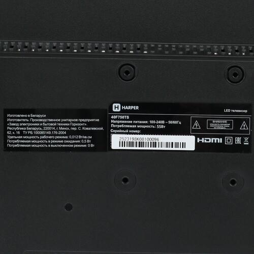 40" (101 см) Телевизор Harper 40F750TS черный