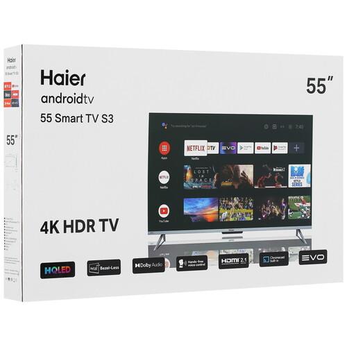 55" (140 см) Телевизор Haier 55 Smart TV S3 черный
