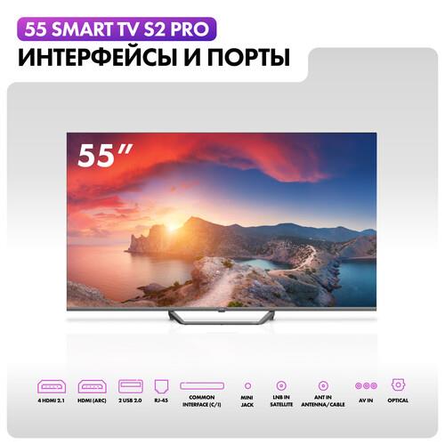 55" (140 см) Телевизор Haier 55 Smart TV S2 PRO черный