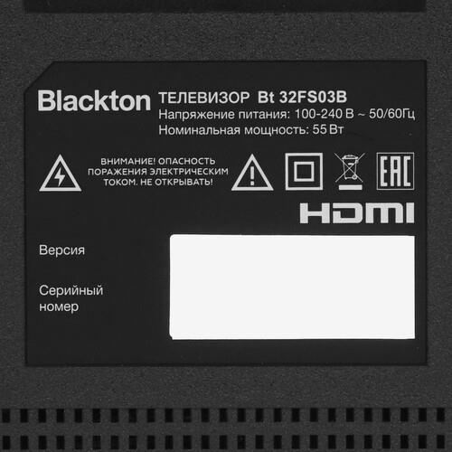 32" (81 см) Телевизор Blackton Bt 32FS03B черный
