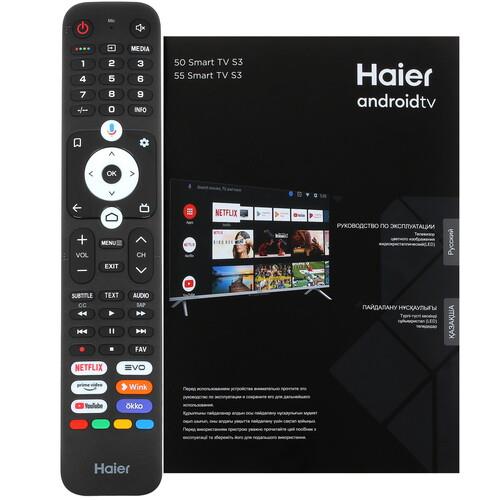 55" (140 см) Телевизор Haier 55 Smart TV S3 черный