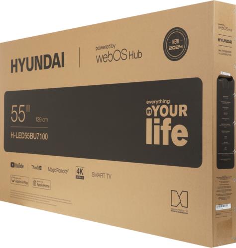 55" (140 см) Телевизор Hyundai H-LED55BU7100 серый