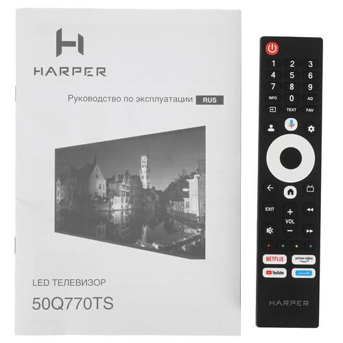 50" (126 см) Телевизор Harper 50Q770TS черный