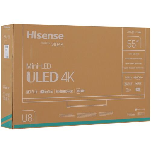 55" (139 см) Телевизор Hisense 55U8KQ серый