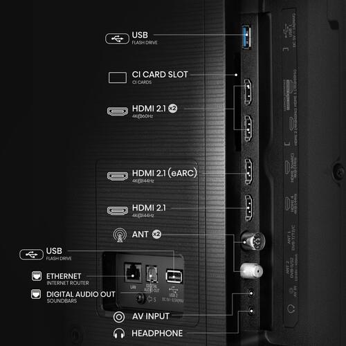 55" (138.8 см) Телевизор Hisense 55E7Q PRO черный