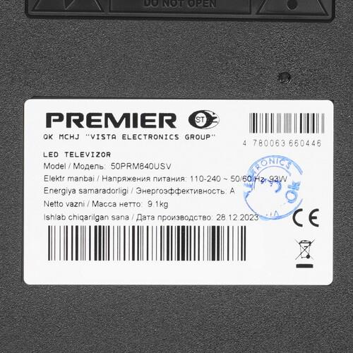 50" (127 см) Телевизор Premier 50PRM840USV черный