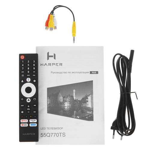 55" (138 см) Телевизор Harper 55Q770TS черный