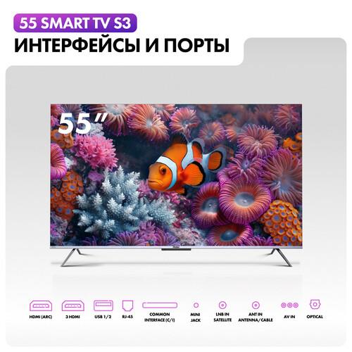 55" (140 см) Телевизор Haier 55 Smart TV S3 черный