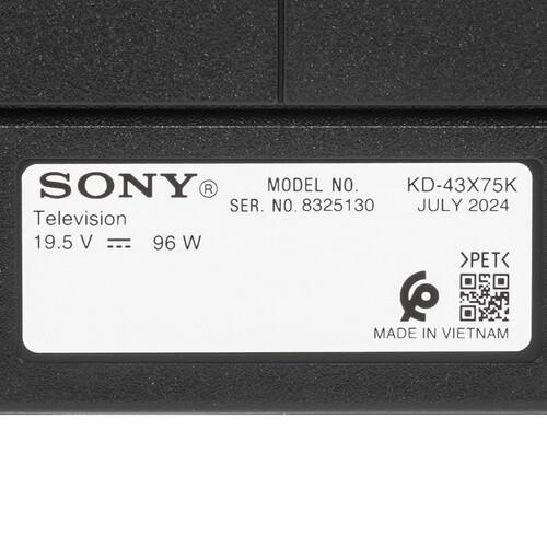 43" (108 см) Телевизор Sony KD-43X75K черный