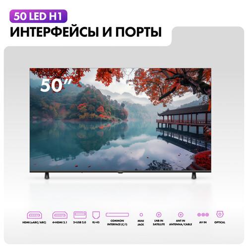 50" (127 см) Телевизор Haier 50 LED H1 черный