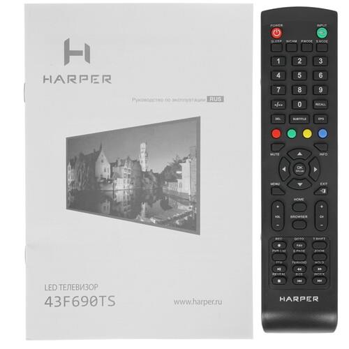 43" (109 см) Телевизор Harper 43F690TS черный