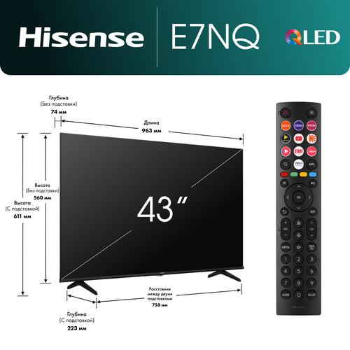 43" (109 см) Телевизор Hisense 43E7NQ черный