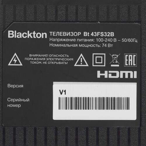 43" (109 см) Телевизор Blackton Bt 43FS32B черный