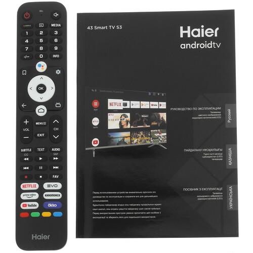 43" (110 см) Телевизор Haier 43 Smart TV S3 серый