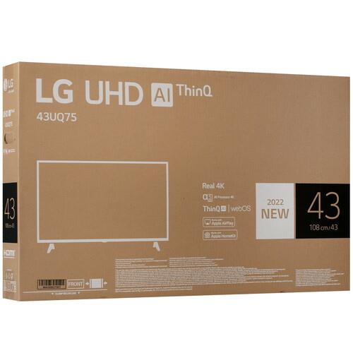 43" (109 см) Телевизор LG 43UQ75006LF черный