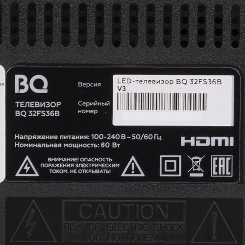 32" (81 см) Телевизор BQ 32FS36B черный