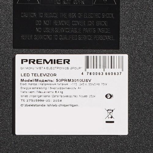 50" (127 см) Телевизор Premier 50PRM3010USV черный