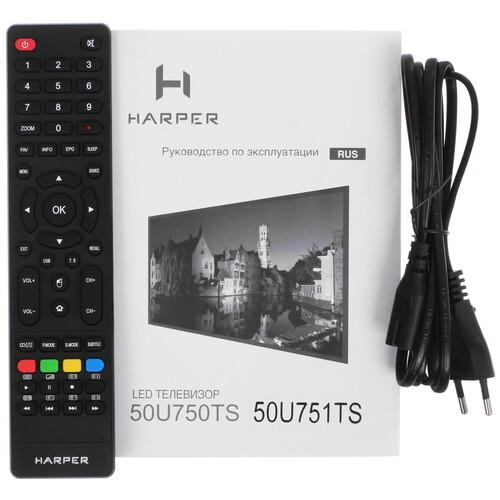 50" (126 см) Телевизор Harper 50U751TS черный