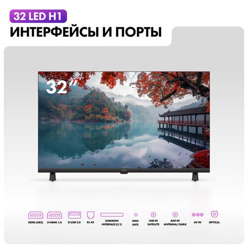 32" (81 см) Телевизор Haier 32 LED H1 черный