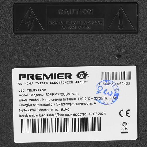 50" (127 см) Телевизор Premier 50PRM770USV черный