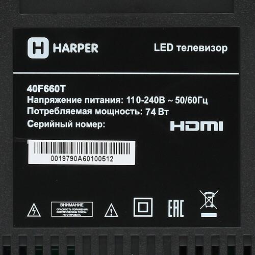 40" (101 см) Телевизор Harper 40F660T черный