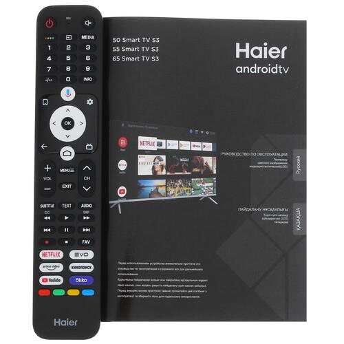 55" (140 см) Телевизор Haier 55 Smart TV S3 черный