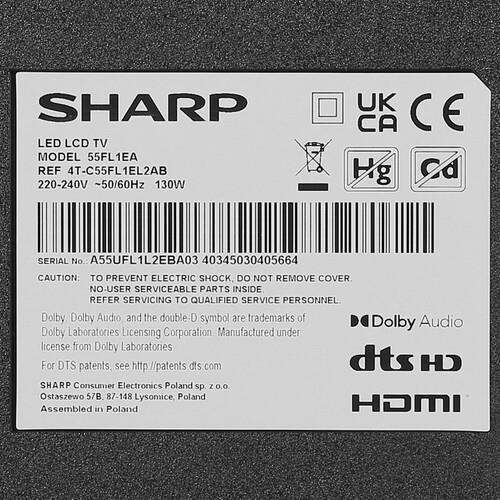 55" (139 см) Телевизор Sharp 55FL1EA черный