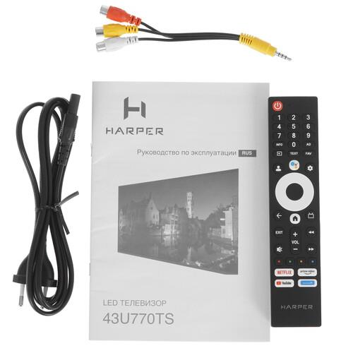 43" (108 см) Телевизор Harper 43U770TS черный