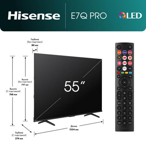 55" (138.8 см) Телевизор Hisense 55E7Q PRO черный
