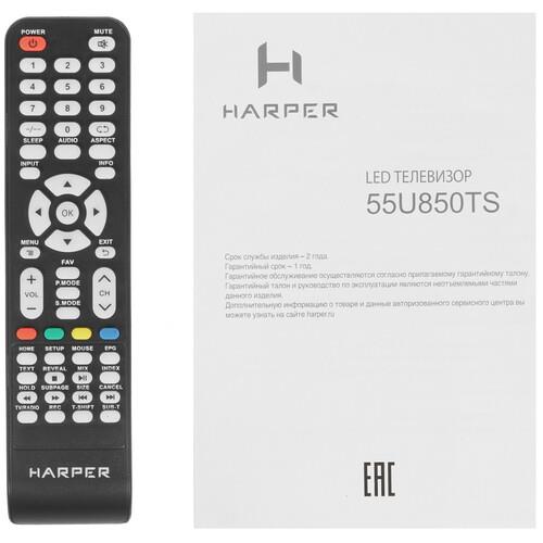 55" (139 см) Телевизор Harper 55Q850TS черный
