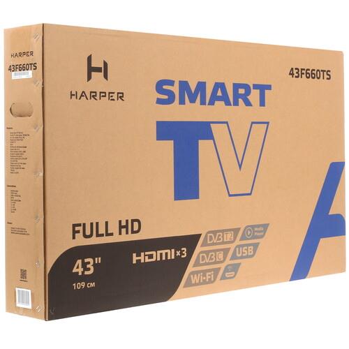43" (108 см) Телевизор Harper 43F660TS черный