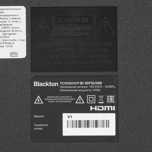 50" (127 см) Телевизор Blackton Bt 50FSU36B черный