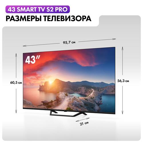 43" (109 см) Телевизор Haier 43 Smart TV S2 PRO черный