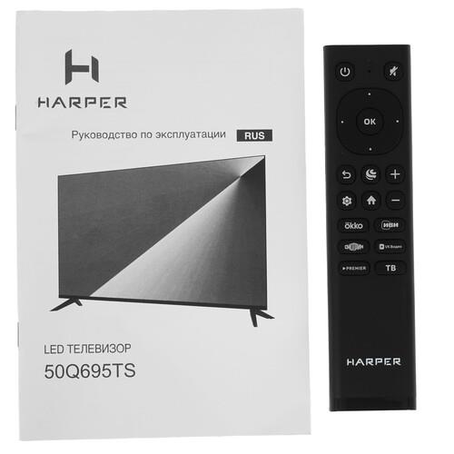 50" (126 см) Телевизор Harper 50Q695TS черный