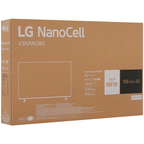 43" (108 см) Телевизор LG 43NANO80T6A черный