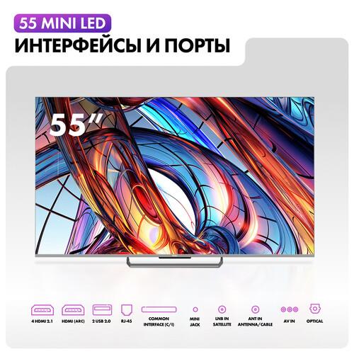 55" (140 см) Телевизор Haier 55 Mini LED серый