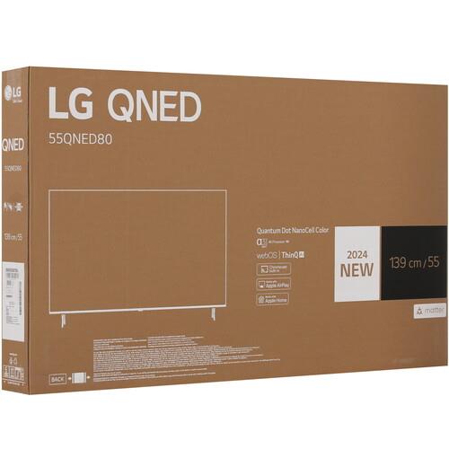 55" (138 см) Телевизор LG 55QNED80T6A черный