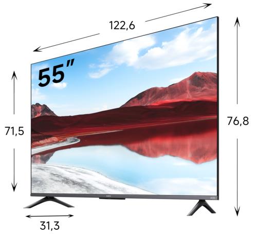 55" (140 см) Телевизор Xiaomi TV A Pro 55 2025 черный